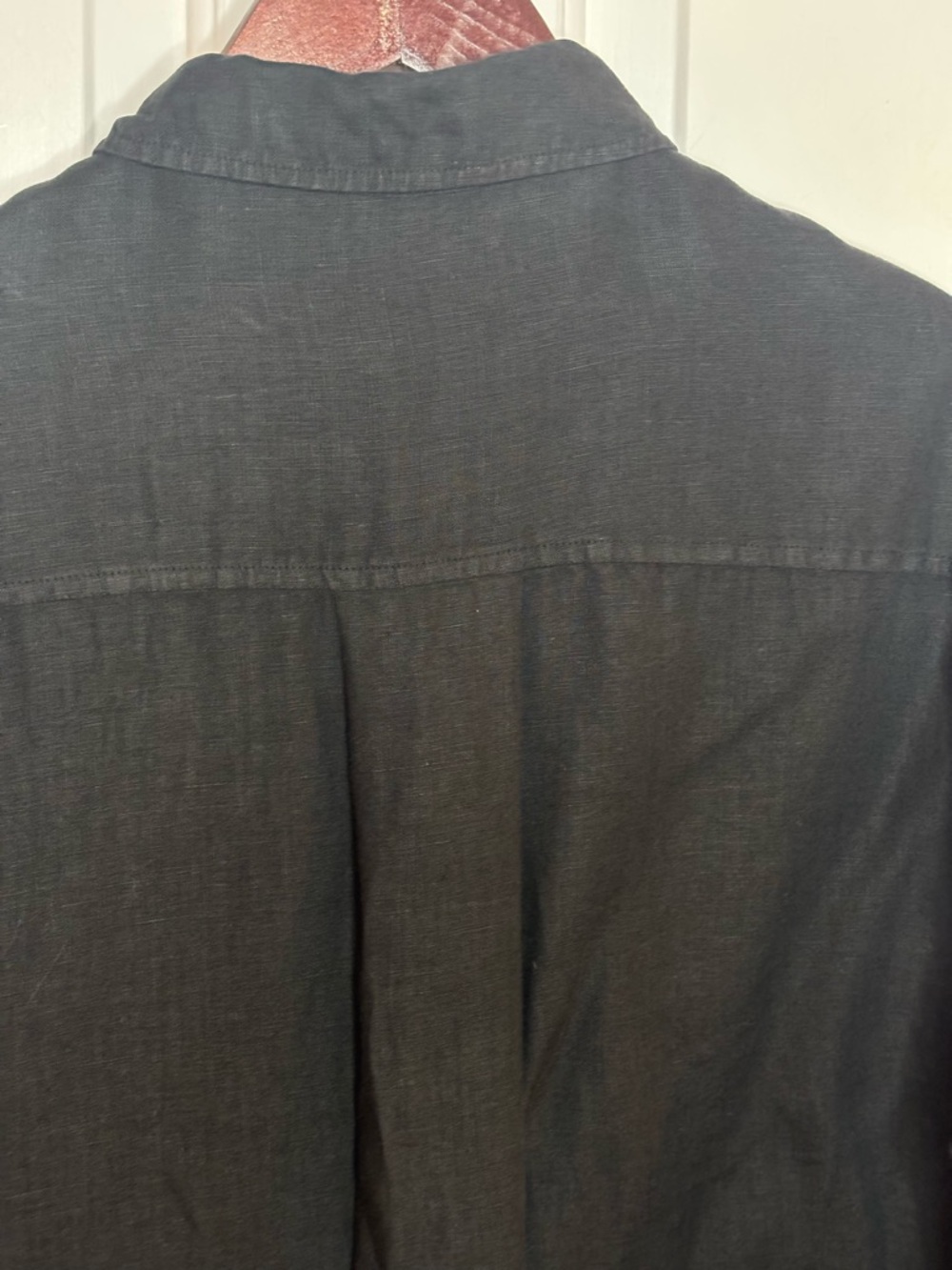 EUC James Perse Womens Black Linen Button-Up Shirt size 1/S - Picture 8 of 8